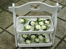 Corsage witte rozen